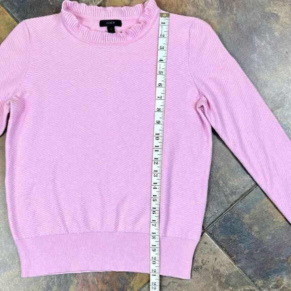 J. Crew Women’s Pink Ruffle Mock Turtleneck Sweater XS - Picture 5 of 10